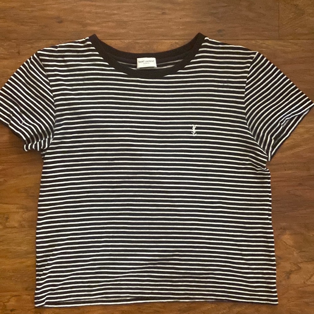 Saint Laurent Womens Striped Shirt XS